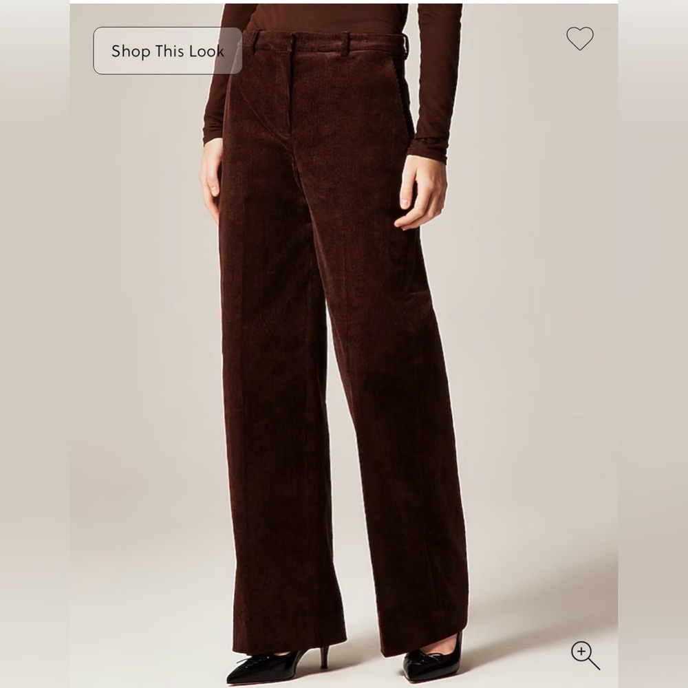 Wide-leg trouser in stretch corduroy